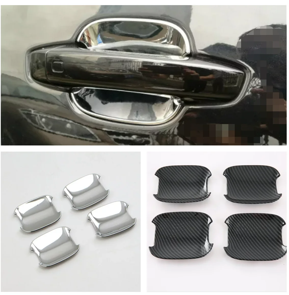 

For Audi Q7 2016 - 2019 Chrome Accessories Handle Bowl Cover Trim