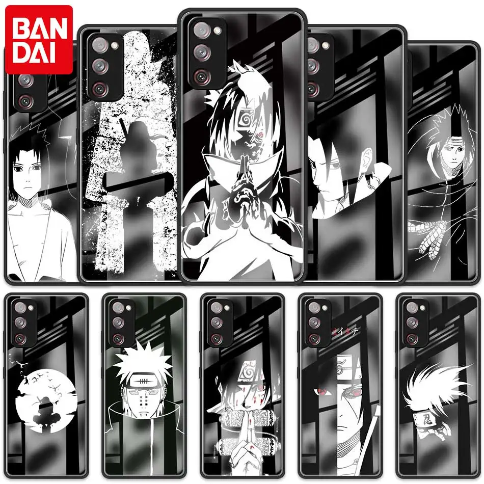 

Anime Naruto Black Background Case for Samsung Galaxy A12 A52 A51 A32 A71 A21s A31 A72 A02s A41 A11 A42 A02 Glass Phone Cover