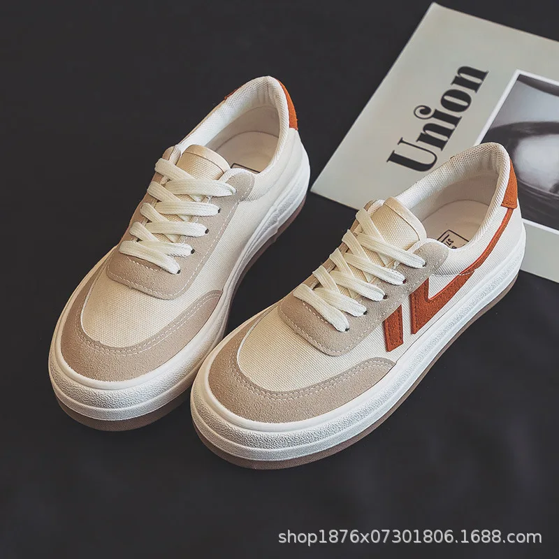 New Casual Shoes Women's 2022 Spring Ulzzang Tide Canvas Shoes New All-match Flat Fashion Women's White Shoes Free Shipping