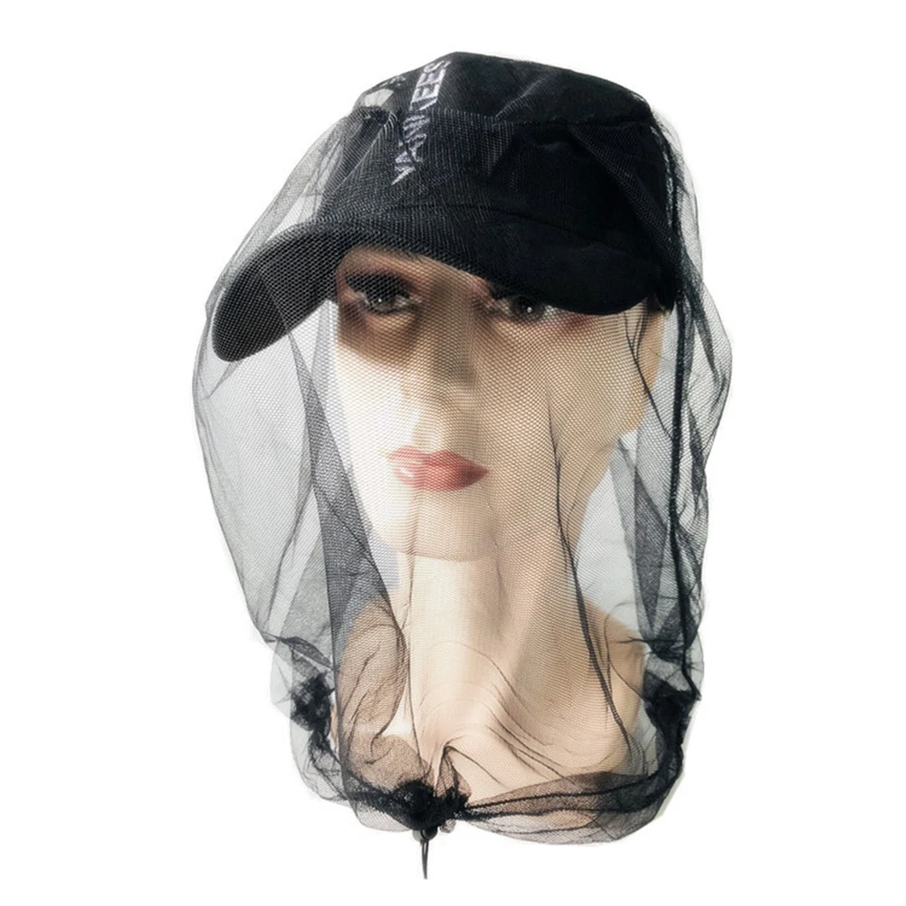 

Outdoor Travel Dustproof Hat Mesh Cover Mosquito Insect Bee Net Face Protector Cap Outdoor Sunshade Lone Neck Head Cover