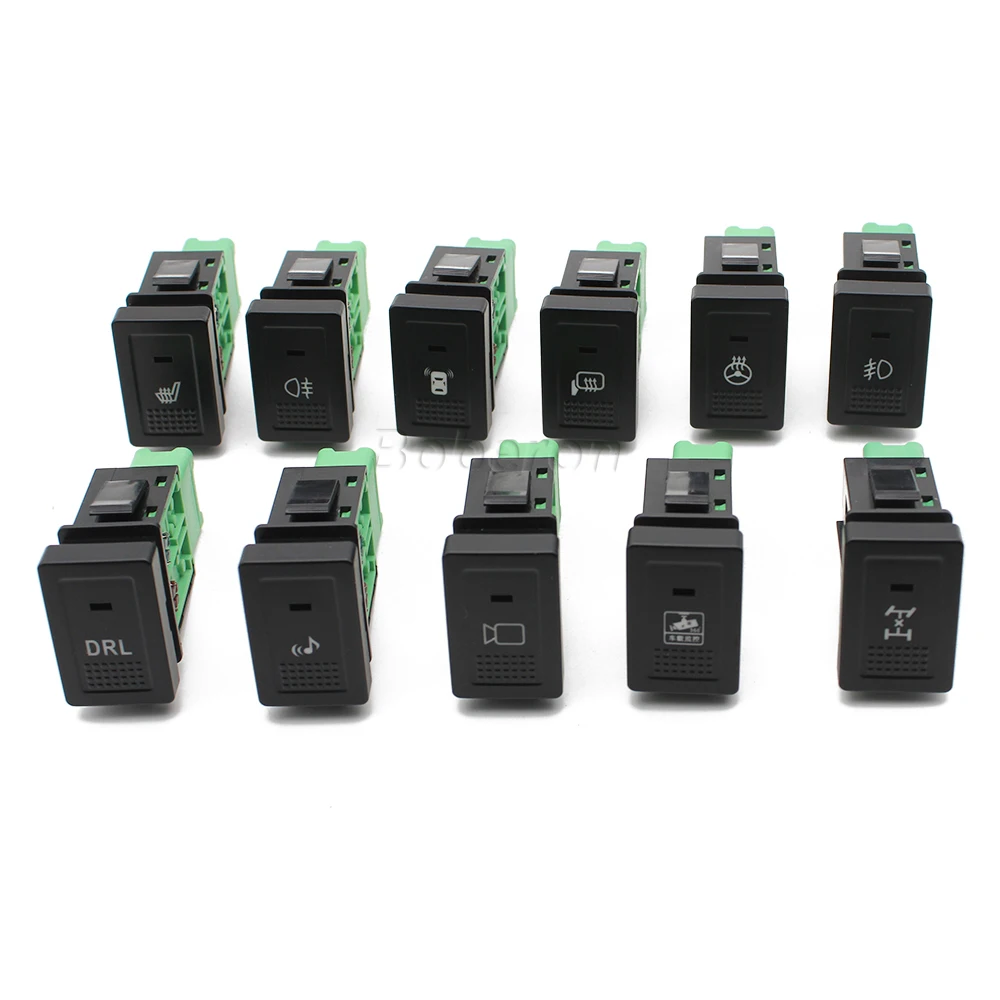 Автомобильная светодиодная панель DRL для зеркала заднего вида кнопка управления