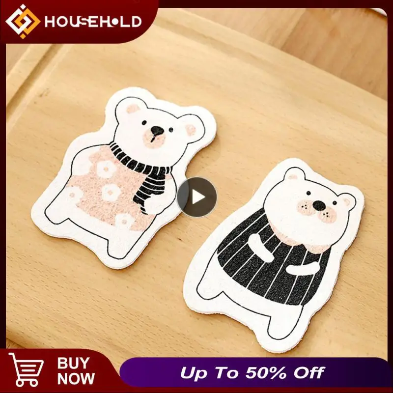 

Bear Shape Compressed Sponges Highly Absorbent Reusable Kitchen Sponges Dishwashing Sponge Sponges