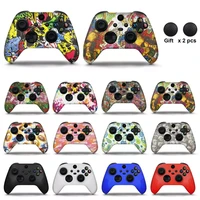 soft silicone for xbox series xs controller protective skin gamepad rubber skin thumb grips cap joystick cover shell