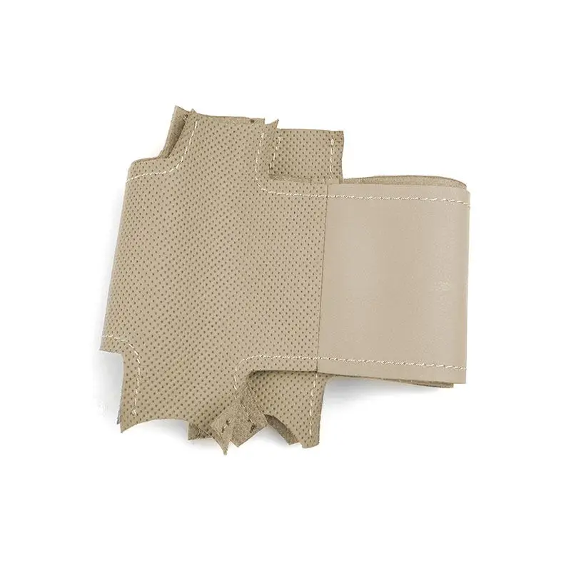 

Для Audi A3 8P Sportback A4 B7 Avant A6 C6 S4 Seat Exeo перфорированная кожа ручная строчка Автомобильный интерьер чехол рулевого колеса отделка