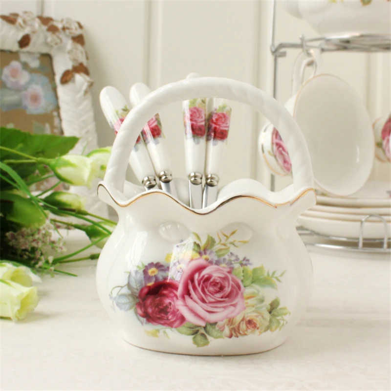 

Ложка чайная из керамики и нержавеющей стали, 5 шт.