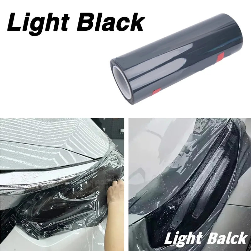 

Самовосстанавливающаяся пленка для фар из ТПУ Ppf, защита от царапин, защита дыма, черная тонировочная пленка для автомобильной лампы для Audi Bmw Tesla, декоративный стиль