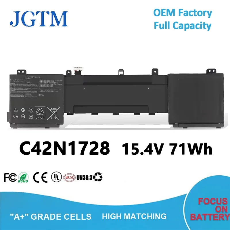 Новый аккумулятор для ноутбука 15 4 В 71 Втч C42N1728 Asus Zenbook Pro UX550G UX550GD UX550GE UX550GEX UX550GDX UX580G