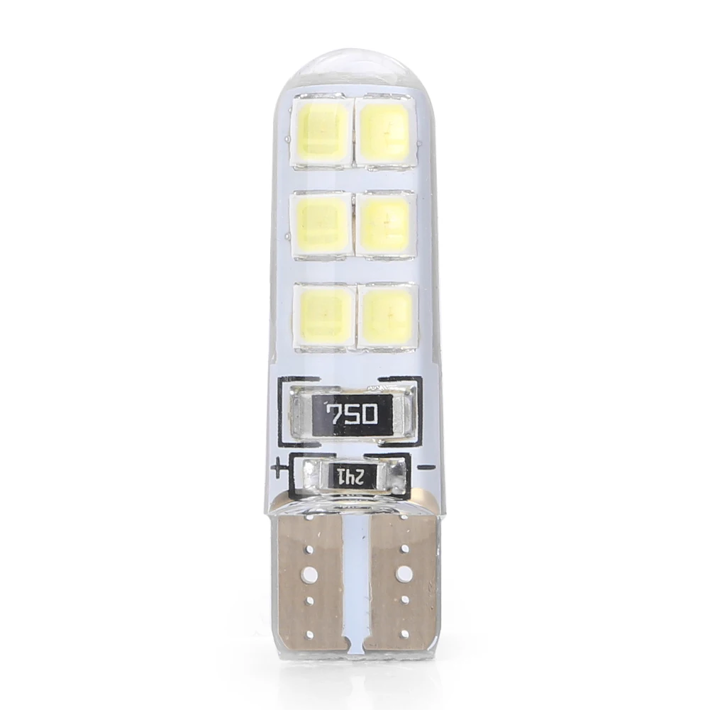 

Универсальные Автомобильные светодиодные лампы T10 2835-12SMD, белого цвета, без ошибок, яркие лампы W5W 360 градусов, 1 шт.