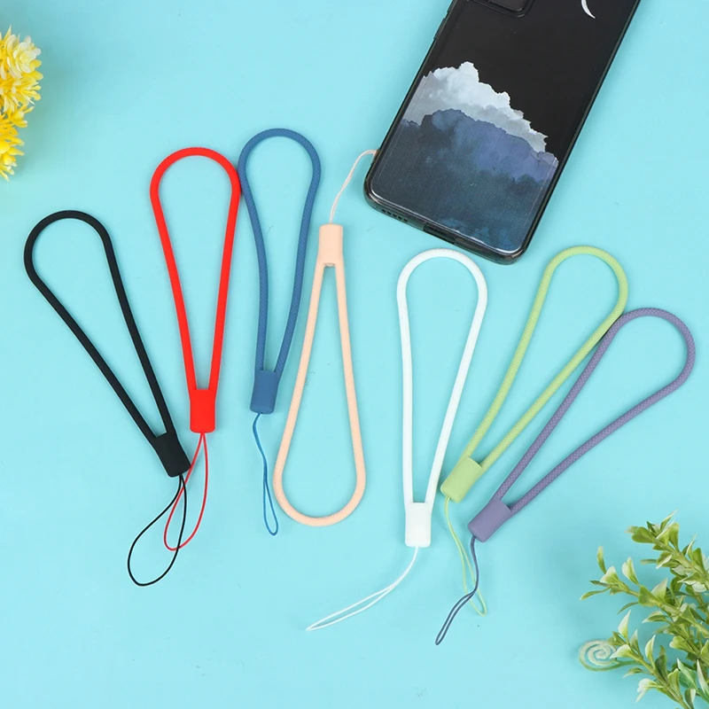 

Silicone Mobile Phone Lanyard Multicolor Lanyard Short Creative U Disk Wrist Strap Fan Lanyard Anti-lost Anti-fall Lanyard Strap