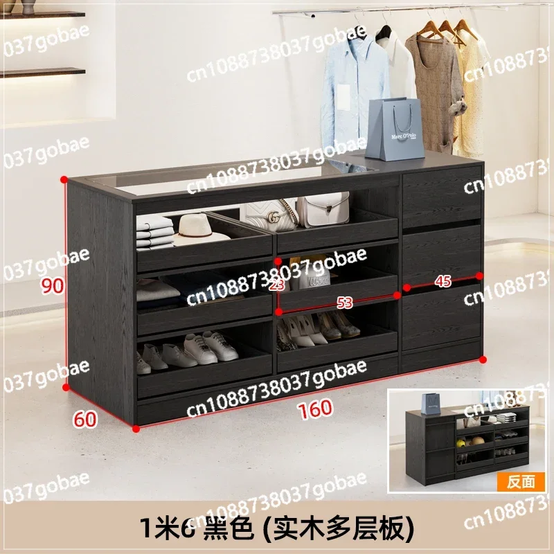 Магазин одежды из цельного дерева потоковый стол может быть двусторонним