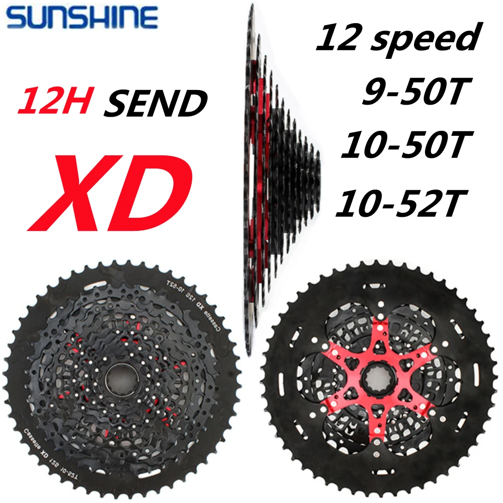 SUNSHINE MTB Bicycle XD Cassette k7 12V 12 Speed 9-50T 10-50