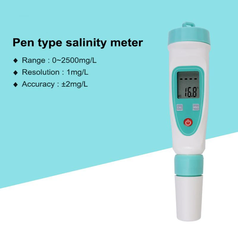 2022 New Portable Freshwater Salinity Meter YD-1L Freshwater Aquaculture Aquarium Salinity Meter Salinity Meter Test Pen