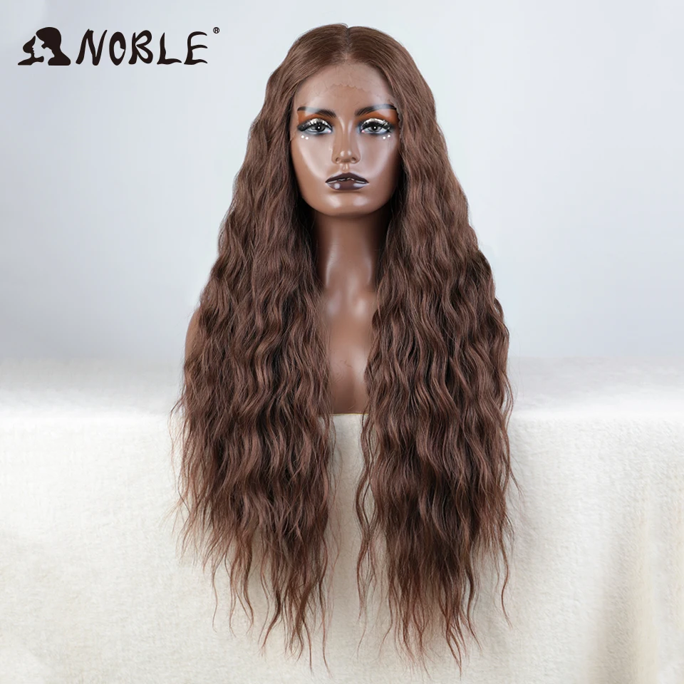 Noble Synthetic Lace Wig Long Wavy Ombre Blonde Wig Natural Hair Wigs Part Synthetic Wigs For Black Women Lace Wigs