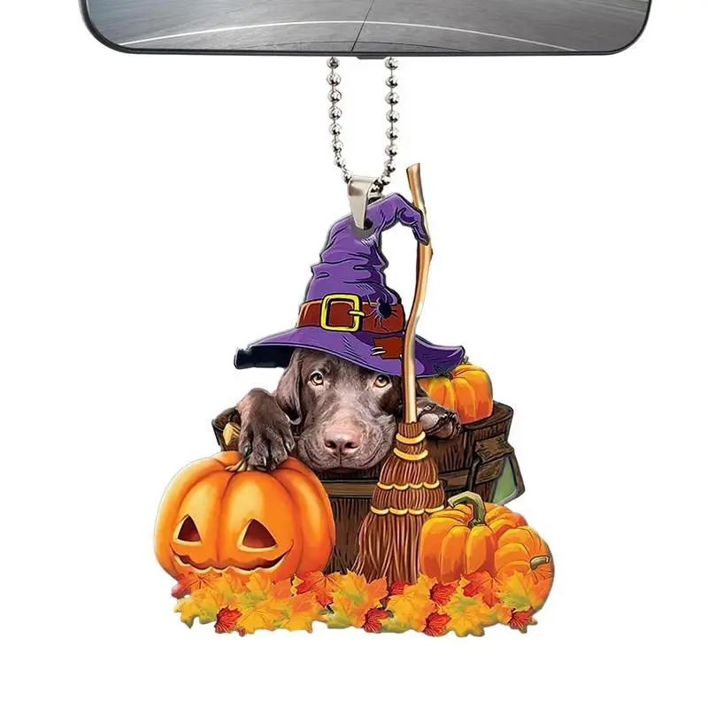 

Украшения для приборной панели на Хэллоуин, тыква, животный дизайн, зеркало заднего вида, подвесные аксессуары, аксессуары для приборной панели автомобиля, Хэллоуин