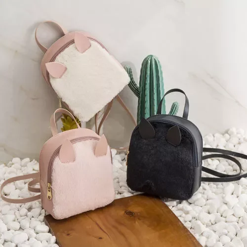 

Small Backpack Korea Version of New Rabbit Hair Shell Type Zero Wallet Shoulder Bags Fur Travel Organizer Cute Bags Container