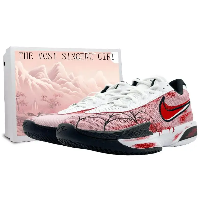 【Настроить】Nike Air Zoom G.T. Баскетбольные кроссовки Cut Academy мужские низкие красные