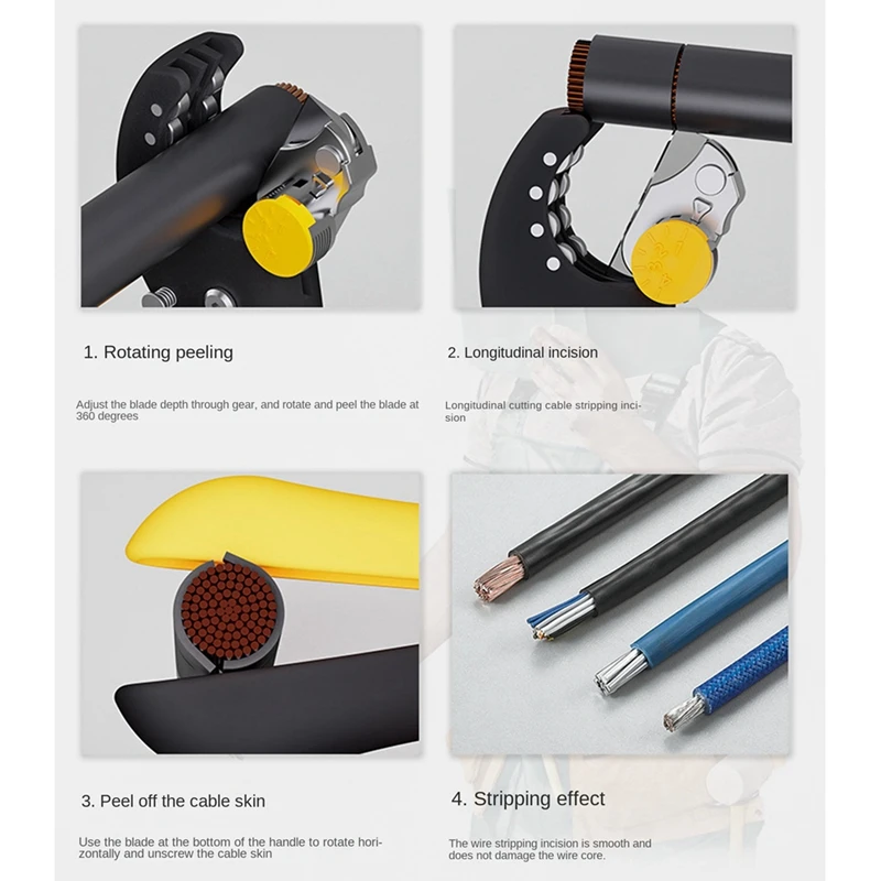 Устройство для зачистки проводов и кабелей ручной инструмент простой в