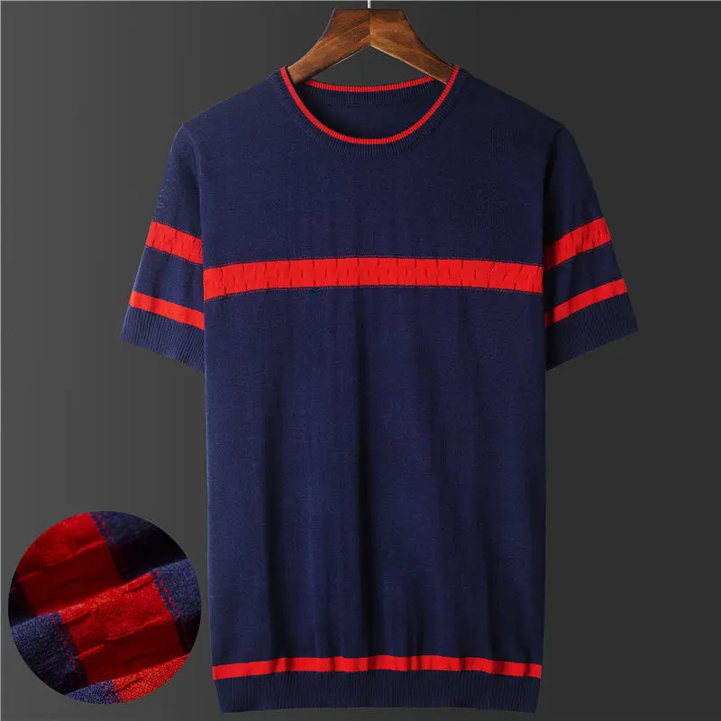 

Футболка мужская Мягкая трикотажная с круглым вырезом, в стиле пэчворк