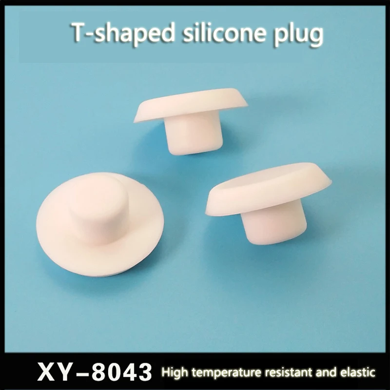 

T-shaped Silicone White Dustproof Round Hole Plug Solid Closed Cover High-temperature Resistant and Silent Door Rubber Plug