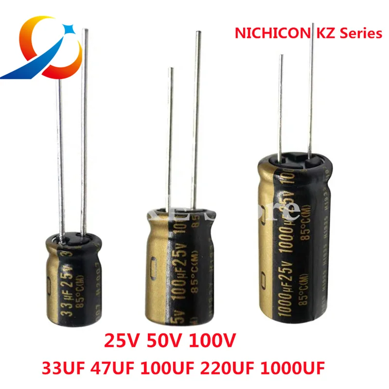10 шт. Nichicon MUSE KZ Series 10UF 22UF 33UF 47UF 100UF 220UF 470UF 1000UF 25V 50V 100V HI-FI аудио конденсатор медные