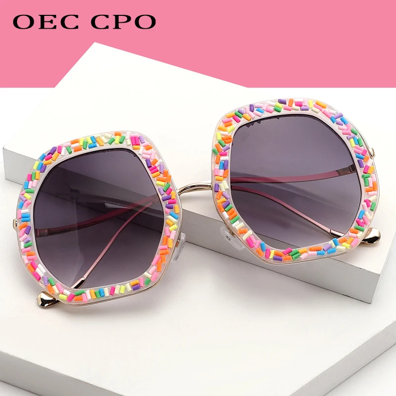 

New Oversized Goggle Sunglasses Women Men Multicolour Luxury Brand Trends Punk Sun Glasses Female UV400 Shades Eyewear De Oculos