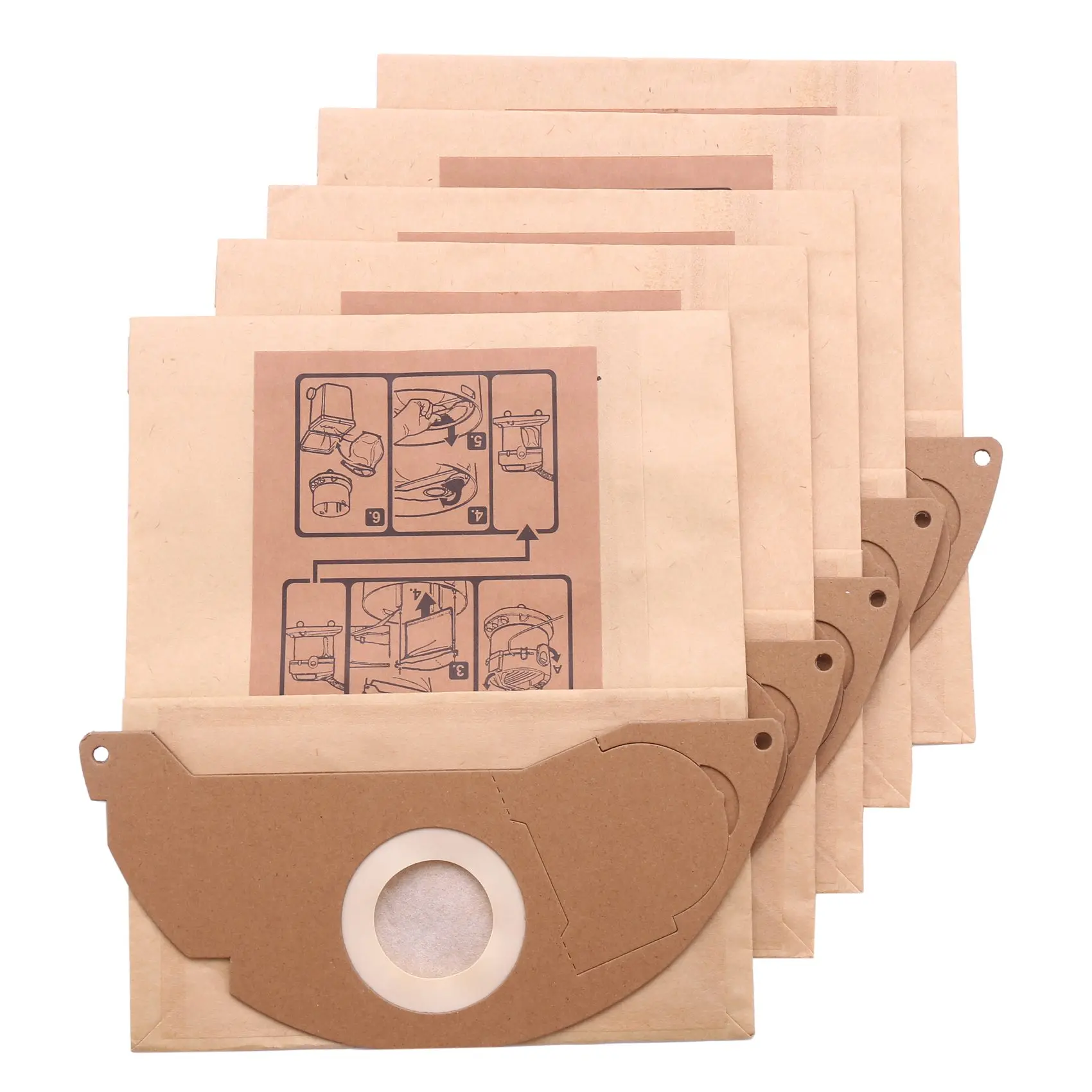 

5Pcs/Set Vacuum Cleaner Paper Garbage Dust Bags for KARCHER WD2250 A2004 A2054 MV2 Vacuum Cleaner Machine Accessory
