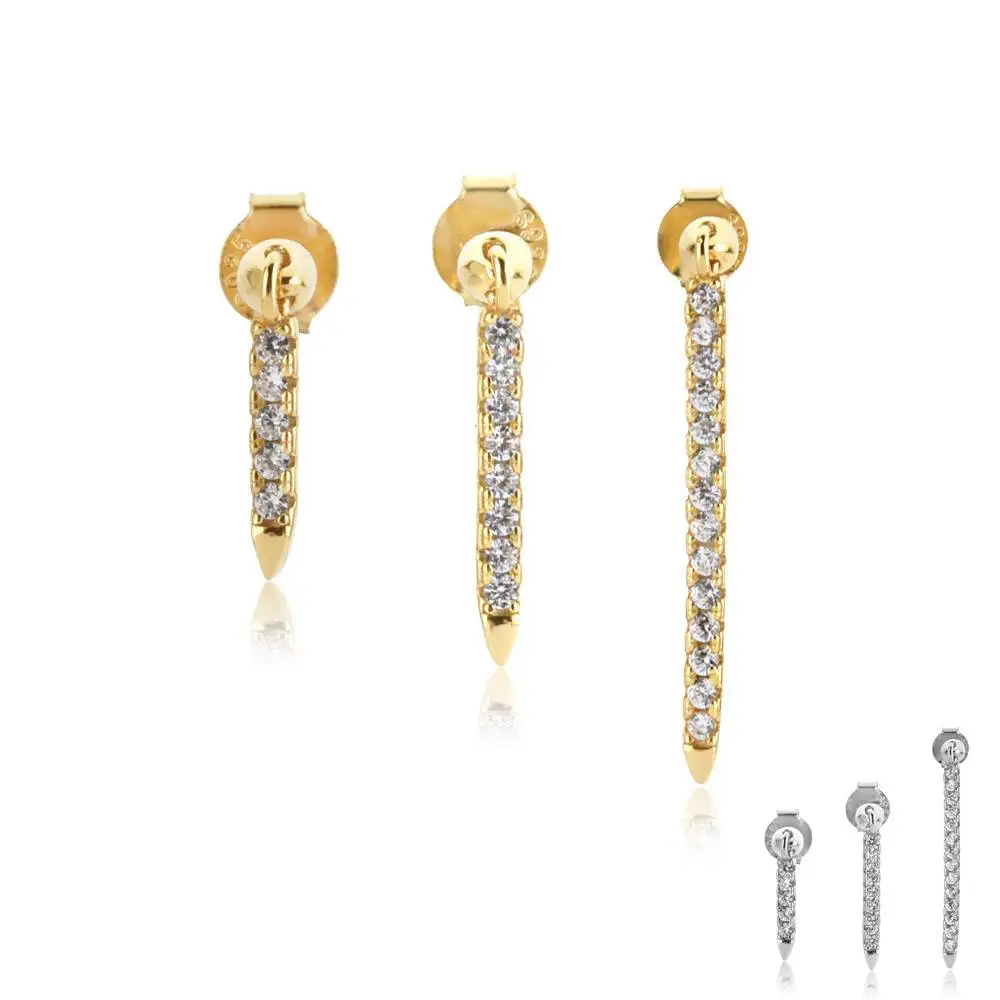 

Chain Zircon Pendant Creative Ear Studs for Women Earrings Boho Fashion Jewelry Ins Same Earring Popular Party Wedding Gift