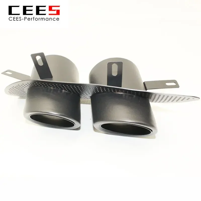 CEES четыре выпускные сопла хвостовая горло черная для Maserati Levante 3.0T 2016-выхлопная