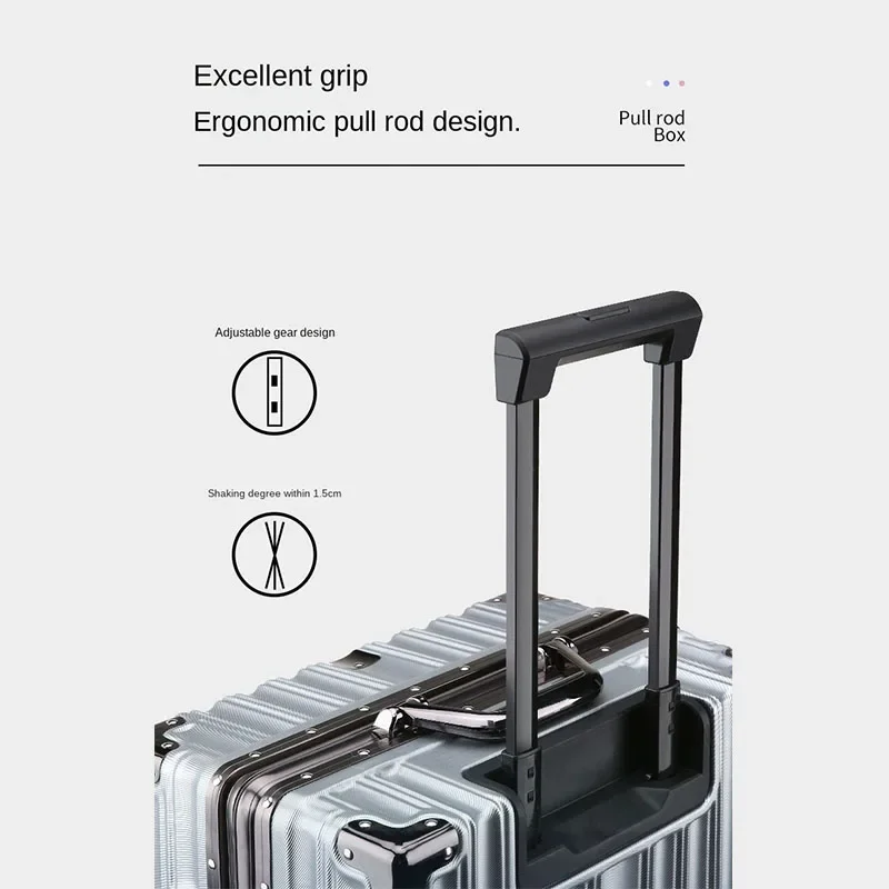 Чемодан на колесиках с алюминиевой рамой 20/22/24/26 дюймов