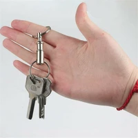 stainless steel detachable 5 pack keychain key rings pull apart quick release