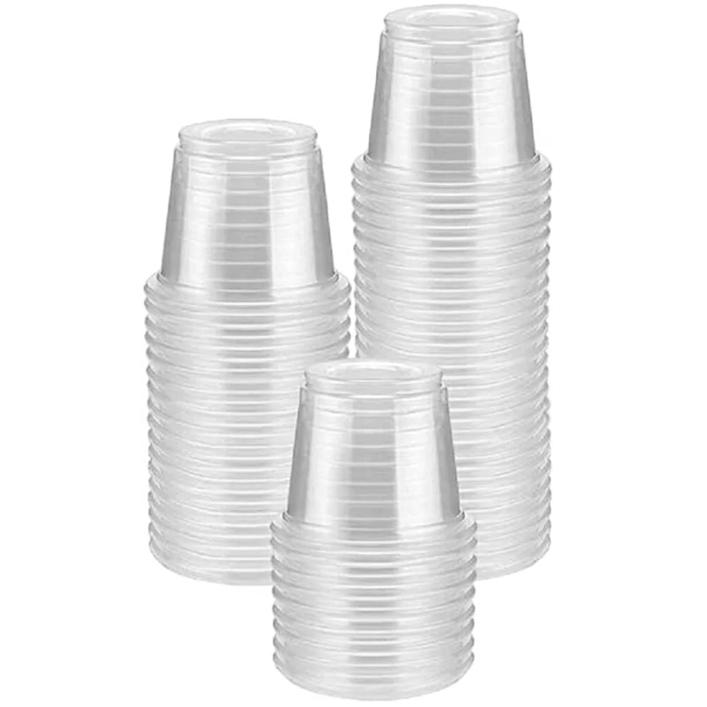 

200 Pcs Tasting Cup Clear Plastic Shot Cups Disposable Small Mini Glass Glasses