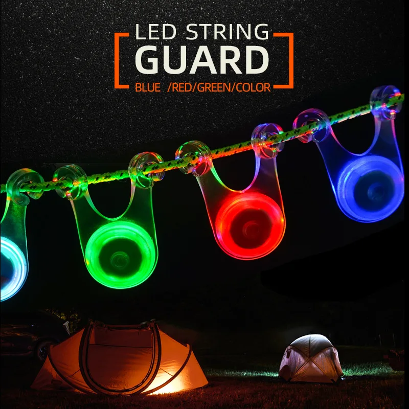 

Водонепроницаемая светодиодная гирлянда для палатки, охранный подвесной светильник, миниатюрный фонарик, предупреждающая лампа для кемпи...