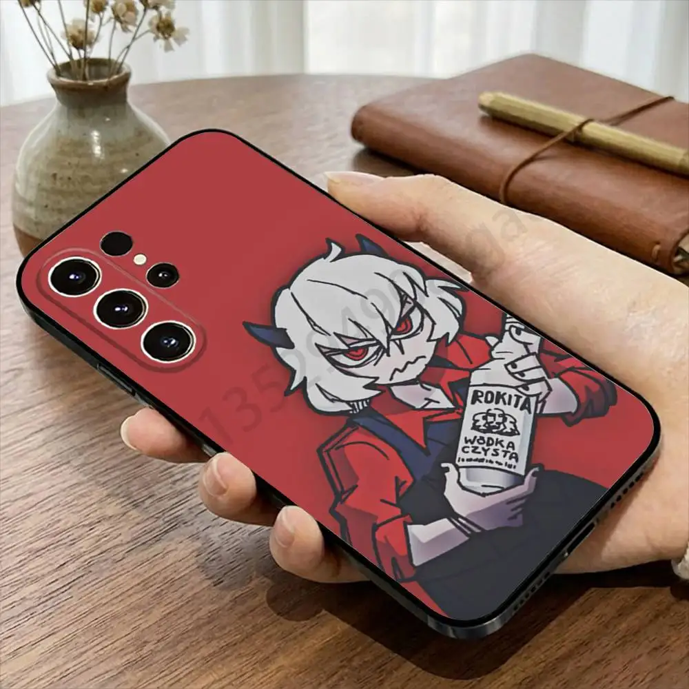 Фото Чехол для игрового телефона H-Helltaker для Samsung S20,21,22,23,24,25,26 Ultra,Plus, черный мягкий чехол №4
