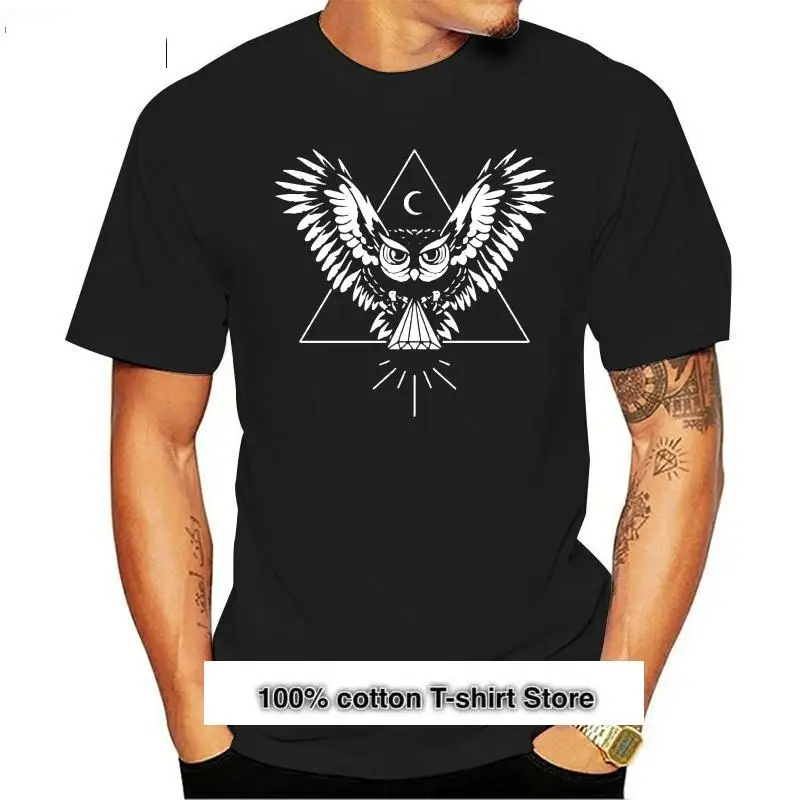 

Camiseta de búho místico, Animal, Illuminati, pirámide de diamantes