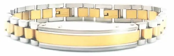 Желто-белый мужской стальной браслет Welch потускнеющий высококачественный и