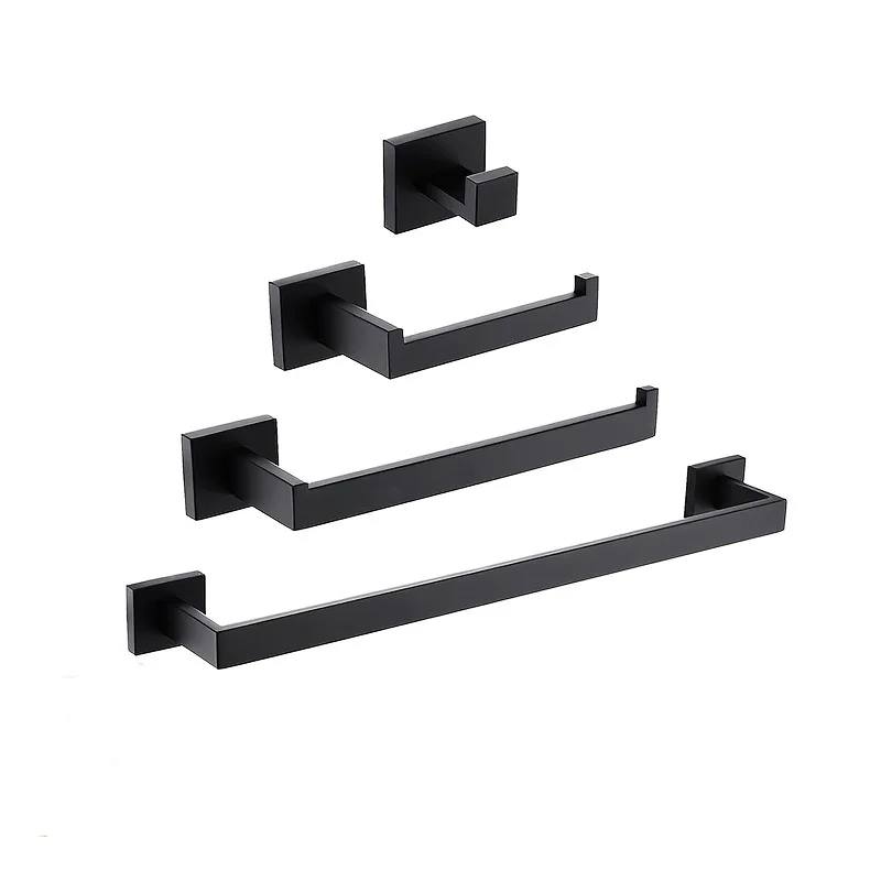 

Набор полотенец из нержавеющей стали матового черного/матового цвета, 4 шт./набор