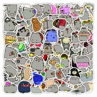 103050100pcs cute chunky cat stickers kawaii cartoon decal notebook laptop scrapbook decorative stationery sticker kids toy