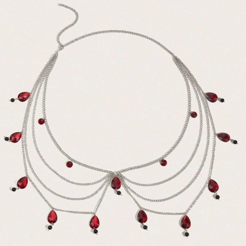 Джинсовый пояс в уличном стиле крутая женская эстетичная поясная цепочка