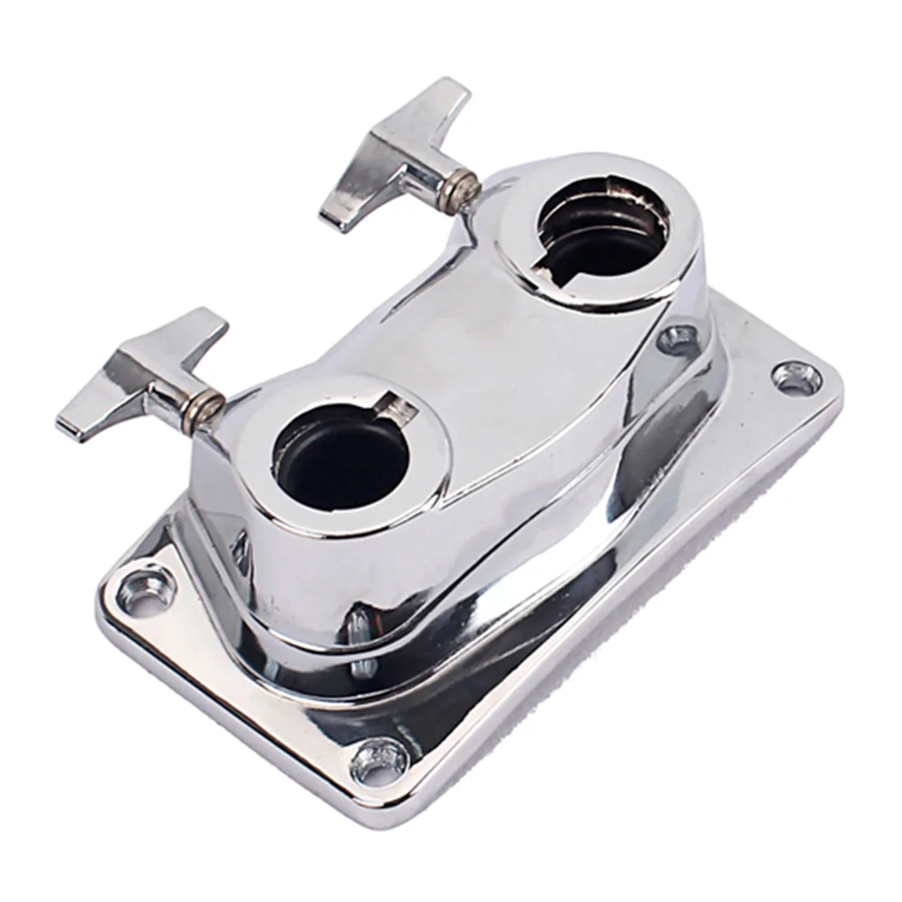 

Metal Double Hole Drum Accessorys Base Plate Drum Accessory Tom Mount Bracket Rack Clamp Percussion Accessory WC80