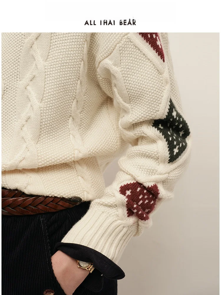 Teenieweenie Bear 2024 зимняя одежда новый консервативный свитер в стиле ретро с витым