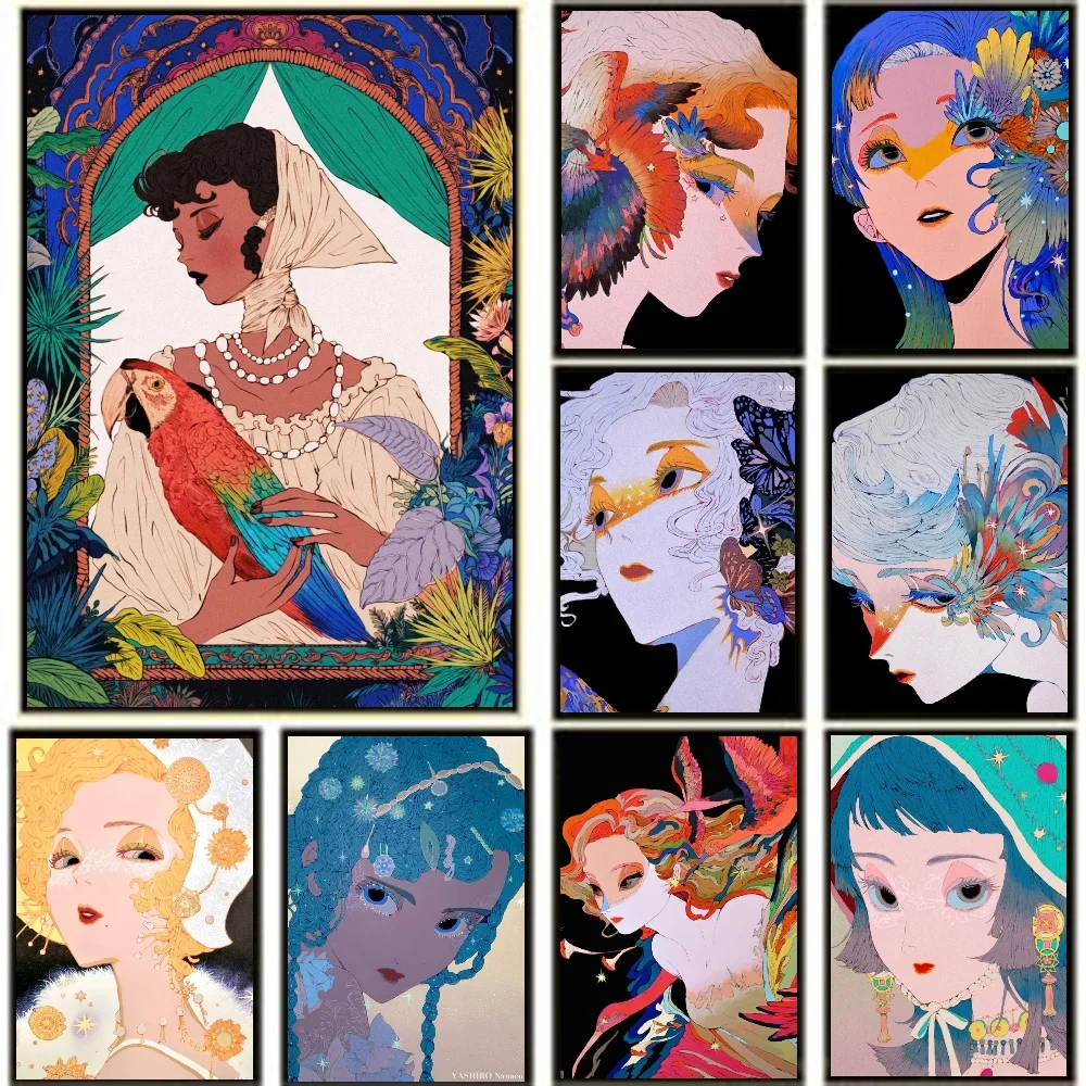 Ретро Женский Плакат-аватар Наклейка HD Настенный Художественный Декор Для