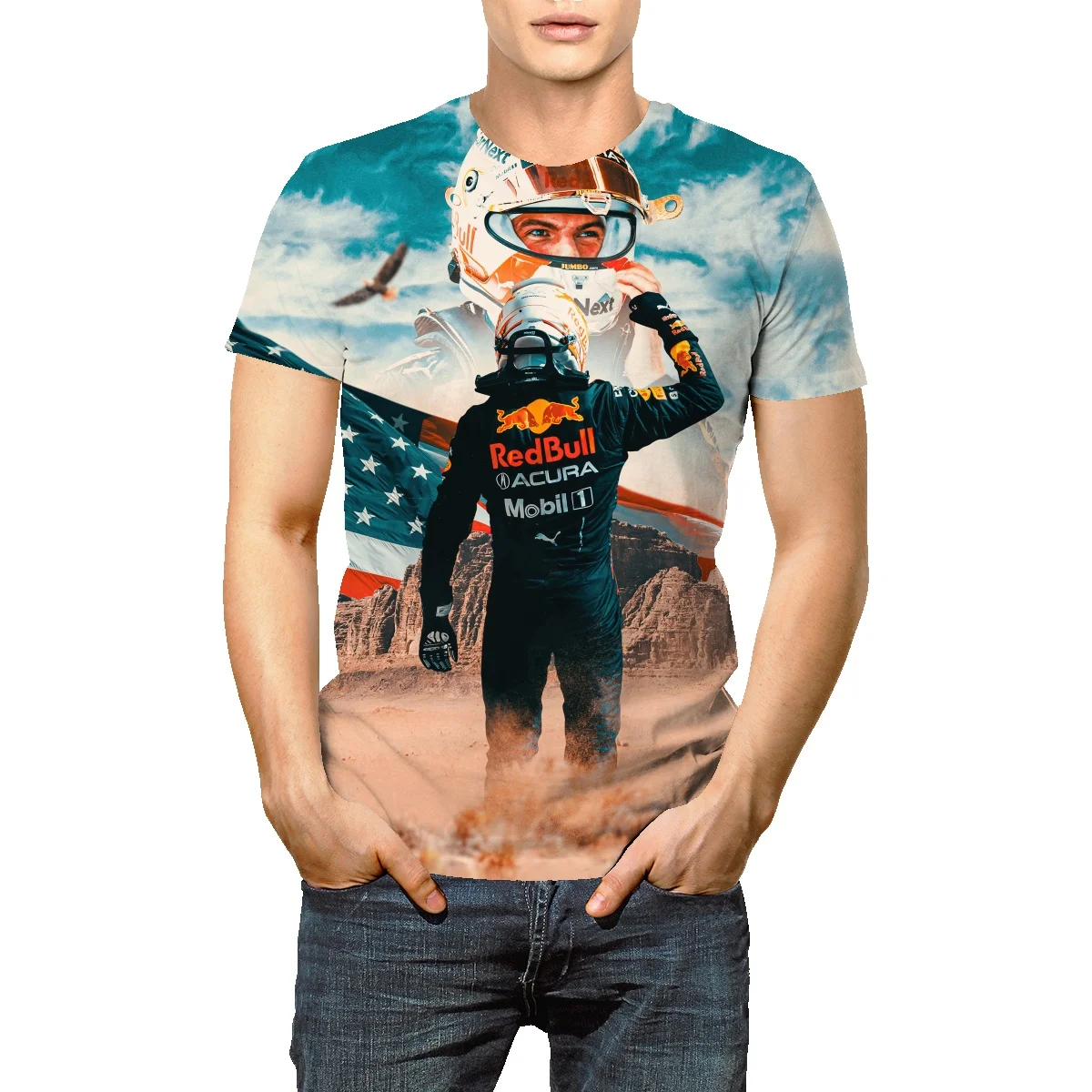 

F1 Formula One short-sleeved T-shirt men's summer cotton half-sleeve