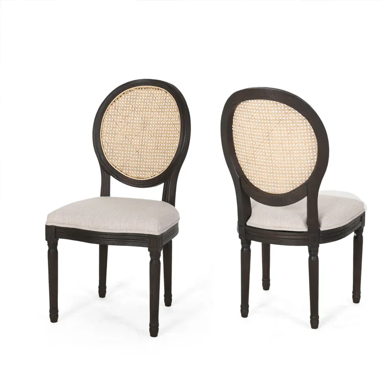 Within The U.S. Vintage Furniture Antique Banquet Rattan Cane Back Louis Event Dining Chair