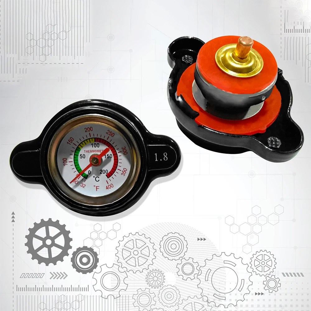 Tusk High Pressure Radiator Cap with Temperature Gauge 1.8 Bar Thermo Tank Cover | Covers