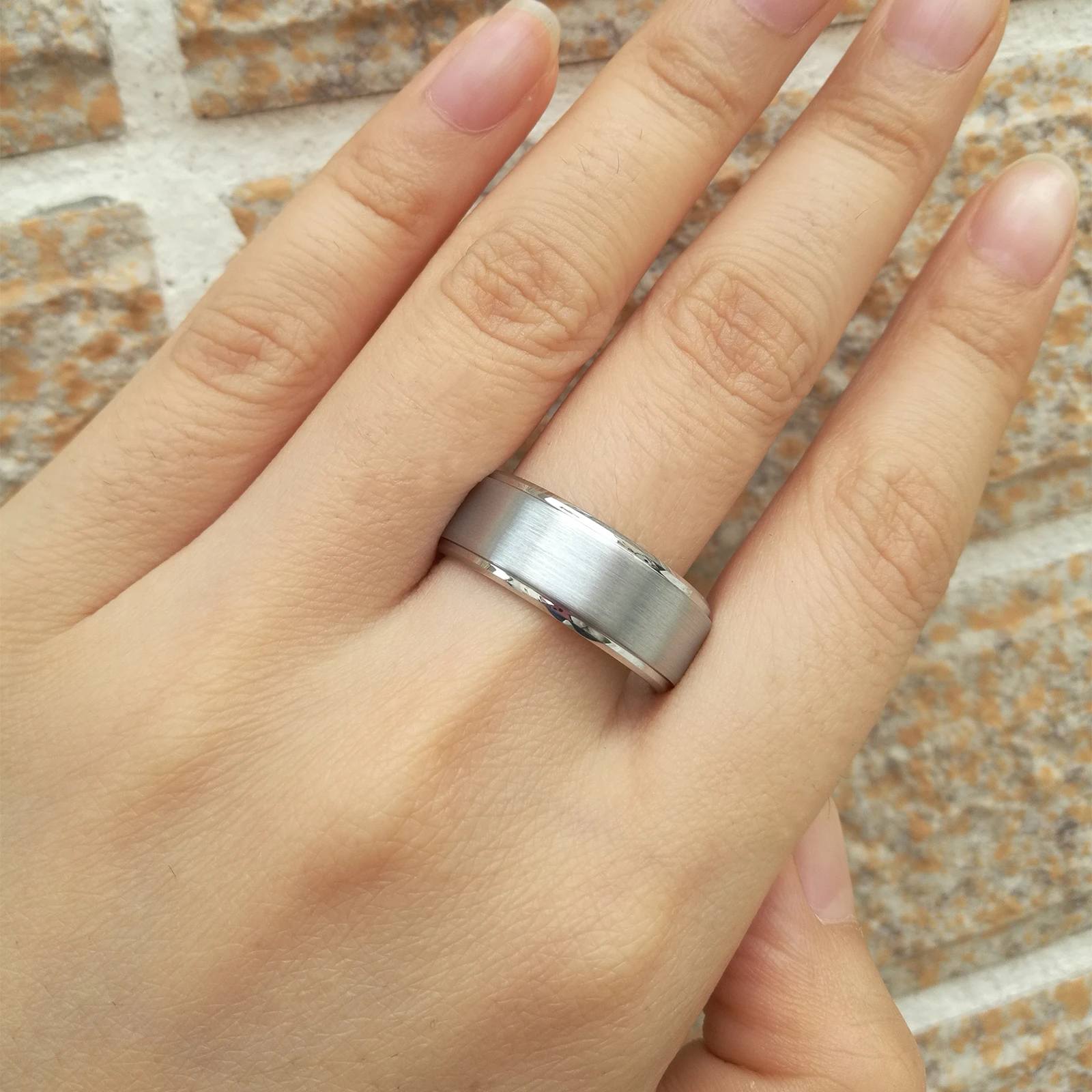 Модное мужское кольцо Ширина 8 мм матовый карбид вольфрама обручальные кольца