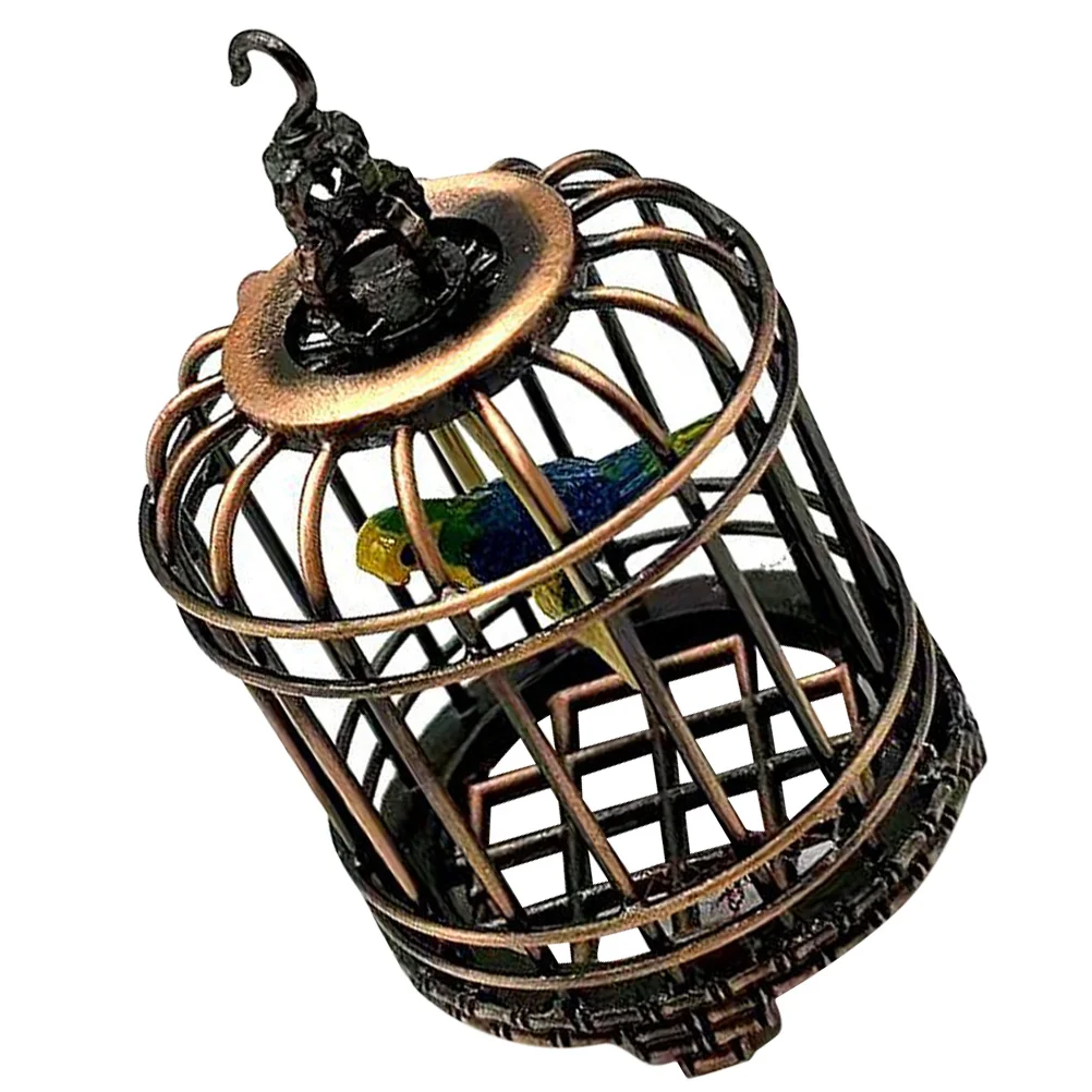 

Home Décor Mini Cage Model Metal Model Decorative Mini Birdcage Parrot Toys Miniature Metal Bird Cage House Simulated Bird Cage