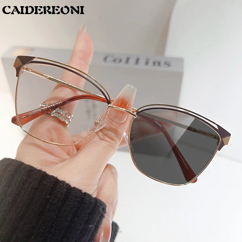 Фото Очки для чтения CAIDERONI Fashion Design, женские, с оптической оправой, на заказ, с диоптриями, антибликовые, для компьютера, модель 6012 №5