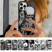gothic fashion skull phone case for iphone 11 12 13 mini pro max 8 7 6 6s plus x 5 se 2020 xr xs funda cover
