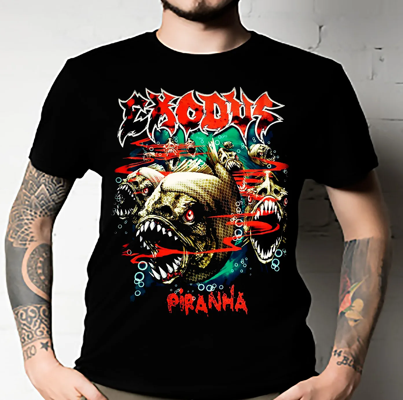 Футболка унисекс Exodus Piranha все размеры
