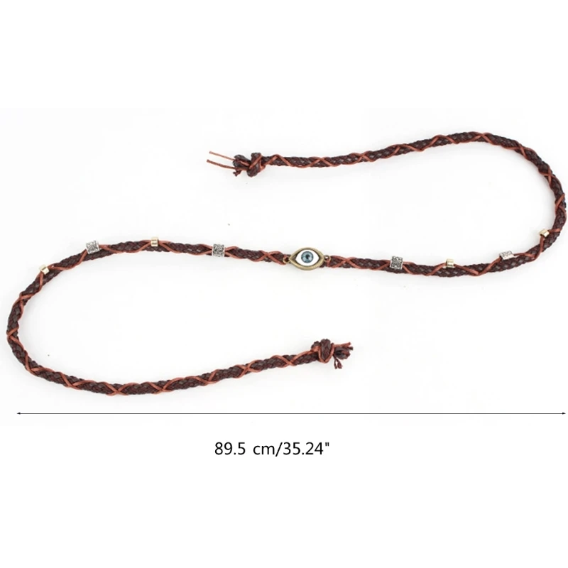 Ремень из искусственной кожи для ковбойской шляпы/цилиндра ручная плетеная